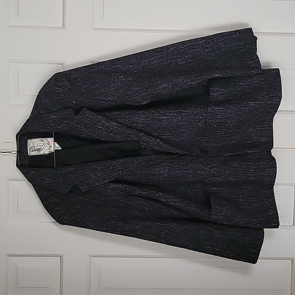 Touch men's vintage black and white one button blazer sz L unisex - Picture 1 of 5